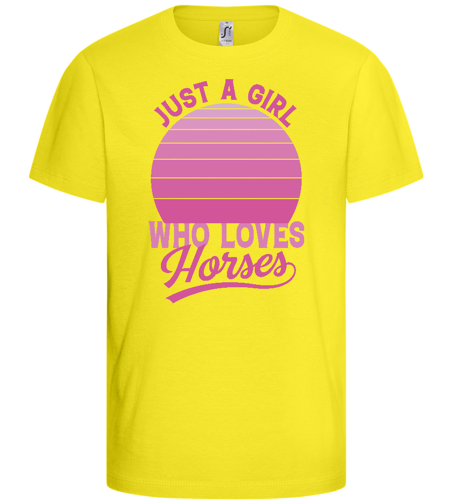 Just a Girl Who Loves Horses Design - Basic kids t-shirt_LEMON_front