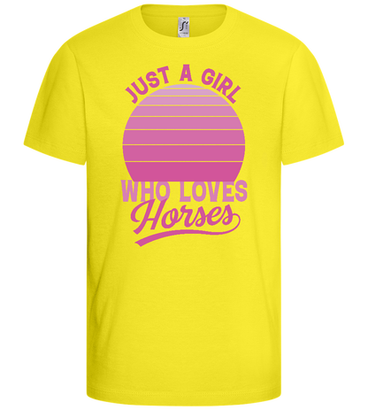 Just a Girl Who Loves Horses Design - Basic kids t-shirt_LEMON_front