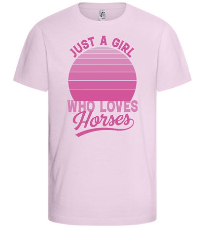 Just a Girl Who Loves Horses Design - Basic kids t-shirt_LIGHT PINK_front