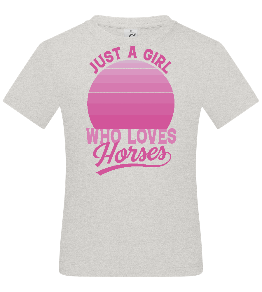 Just a Girl Who Loves Horses Design - Basic kids t-shirt_VIBRANT WHITE_front