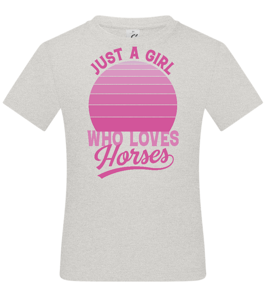 Just a Girl Who Loves Horses Design - Basic kids t-shirt_VIBRANT WHITE_front