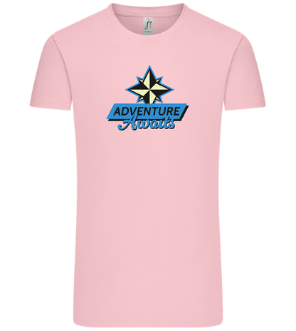 Adventure Awaits Design - Comfort Unisex T-Shirt_CANDY PINK_front