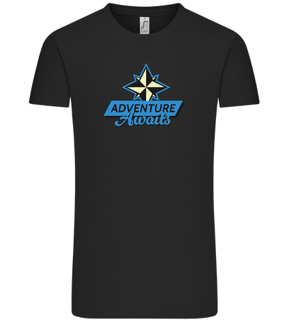 Adventure Awaits Design - Comfort Unisex T-Shirt_DEEP BLACK_front