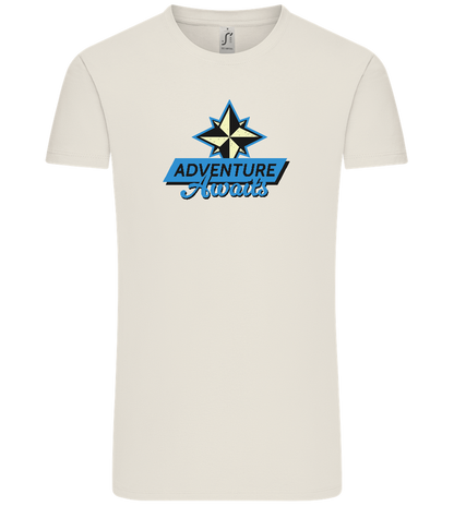 Adventure Awaits Design - Comfort Unisex T-Shirt_ECRU_front