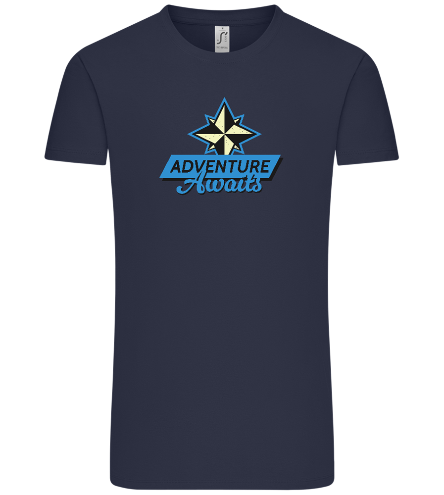Adventure Awaits Design - Comfort Unisex T-Shirt_FRENCH NAVY_front