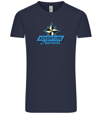 Adventure Awaits Design - Comfort Unisex T-Shirt_FRENCH NAVY_front