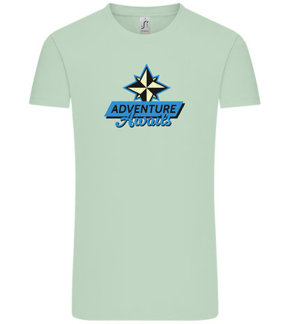 Adventure Awaits Design - Comfort Unisex T-Shirt_ICE GREEN_front