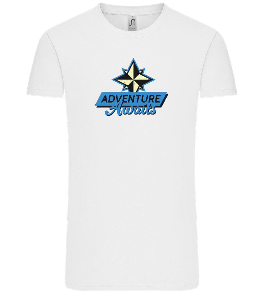 Adventure Awaits Design - Comfort Unisex T-Shirt_WHITE_front