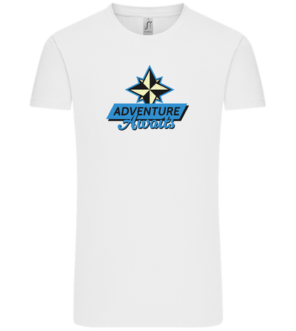 Adventure Awaits Design - Comfort Unisex T-Shirt_WHITE_front