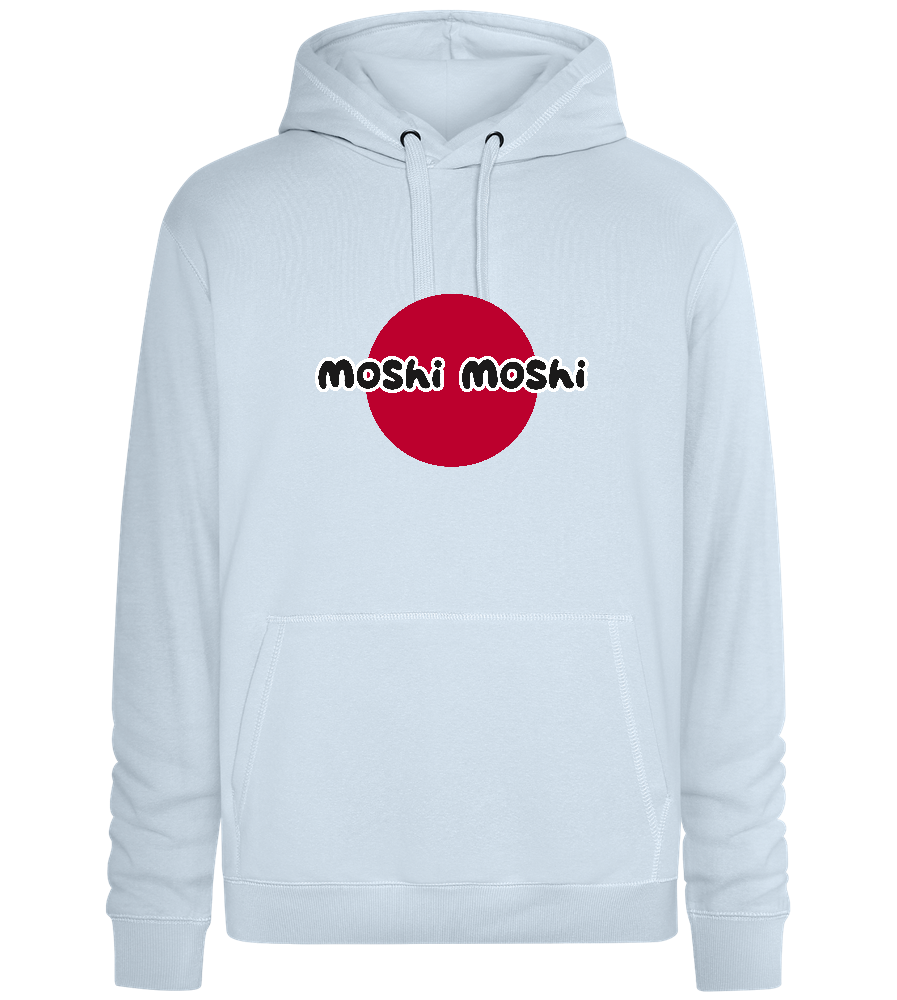 Moshi Moshi Circle Design - Premium unisex hoodie_CREAMY BLUE_front