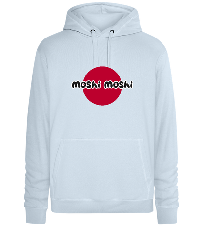 Moshi Moshi Circle Design - Premium unisex hoodie_CREAMY BLUE_front