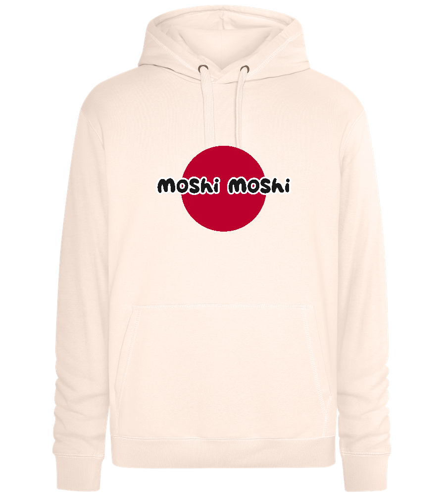 Moshi Moshi Circle Design - Premium unisex hoodie_LIGHT PEACH ROSE_front