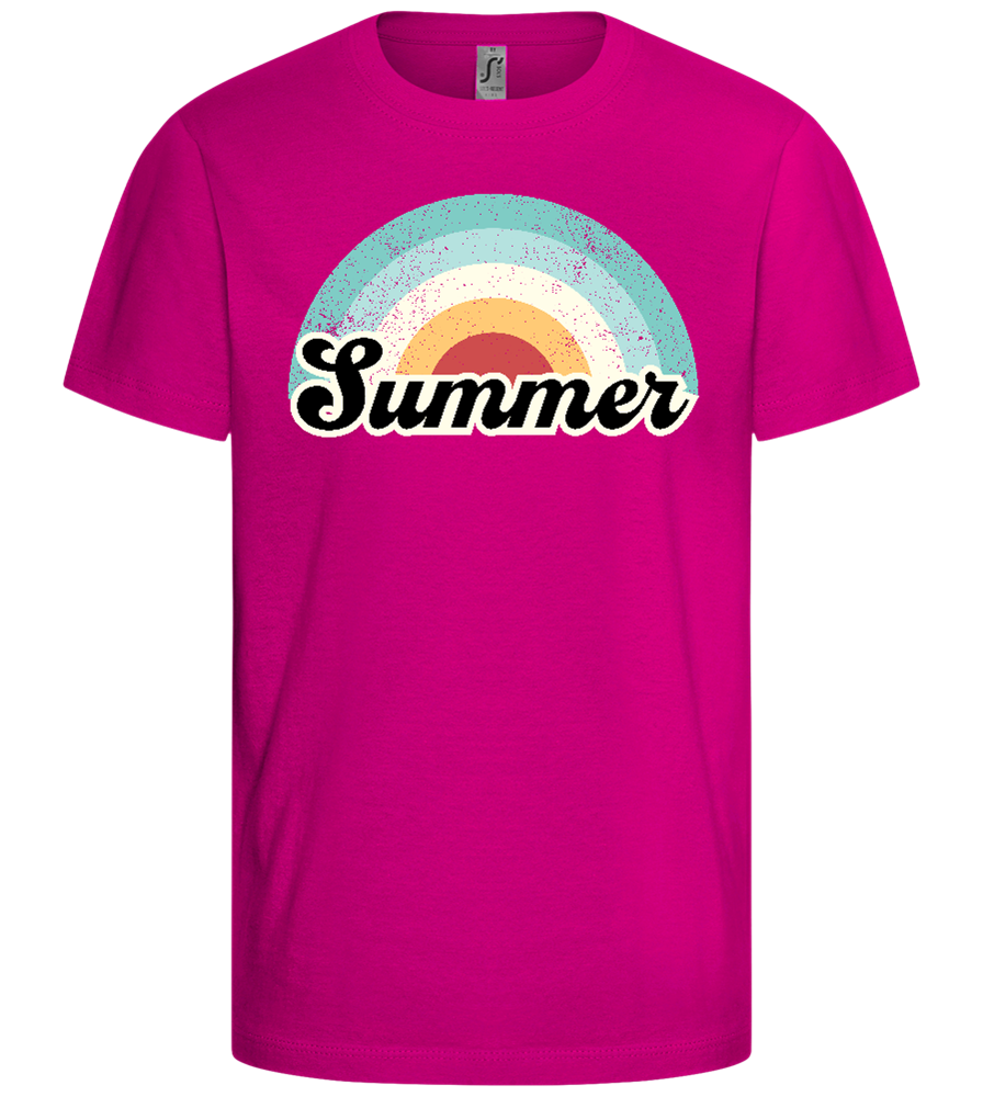 Summer Pastel Waves Design - Comfort girls' t-shirt_FUCHSIA_front