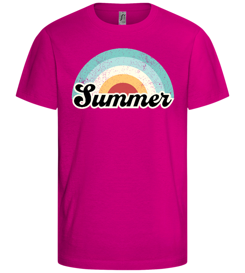 Summer Pastel Waves Design - Comfort girls' t-shirt_FUCHSIA_front