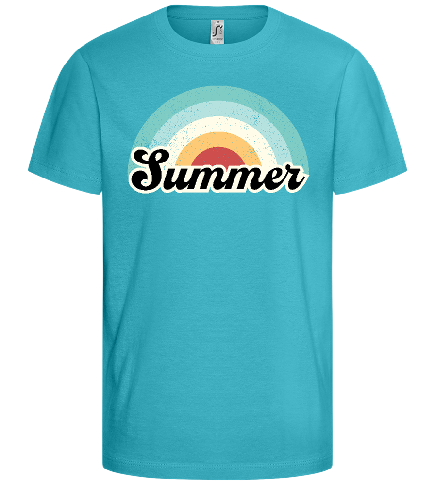 Summer Pastel Waves Design - Comfort girls' t-shirt_HAWAIIAN OCEAN_front