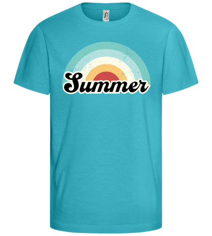 Summer Pastel Waves Design - Comfort girls' t-shirt_HAWAIIAN OCEAN_front