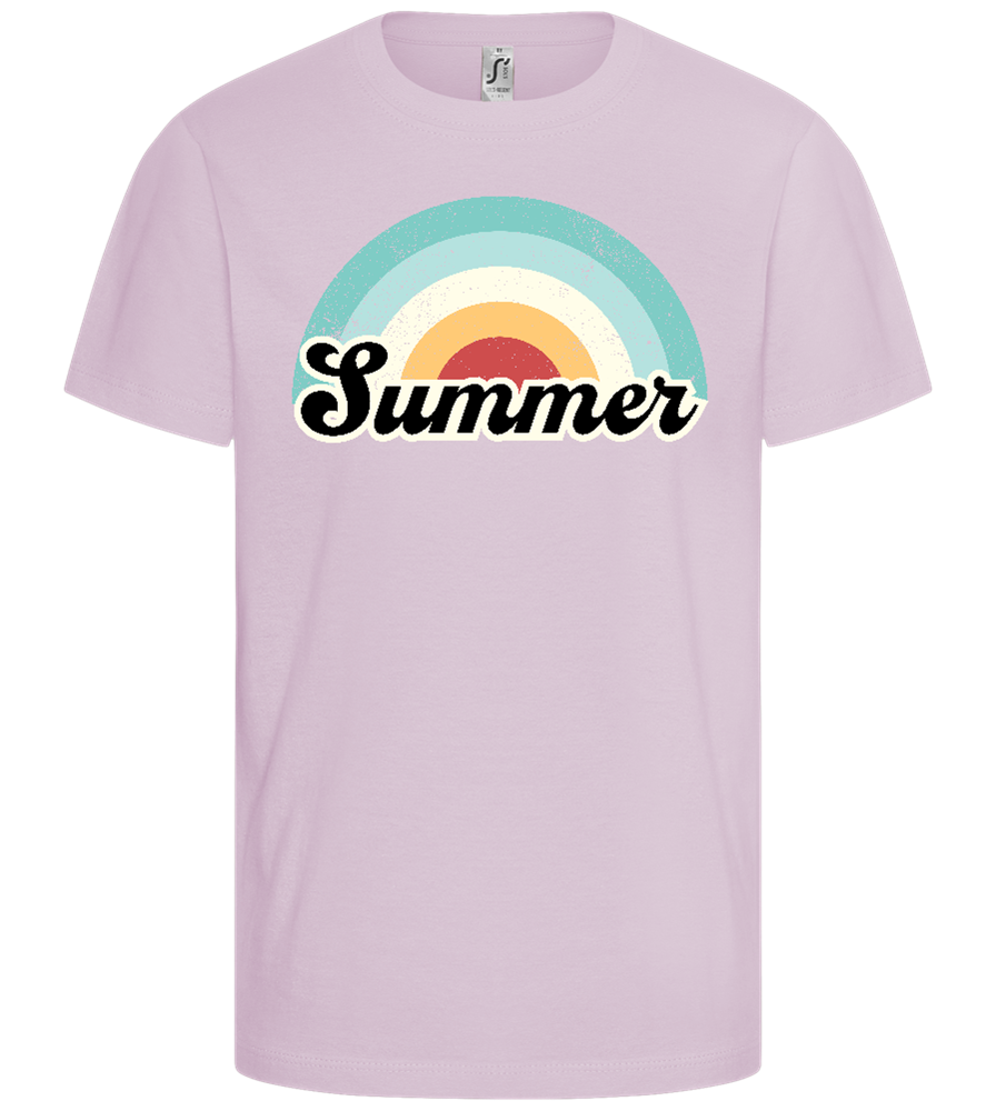 Summer Pastel Waves Design - Comfort girls' t-shirt_MEDIUM PINK_front