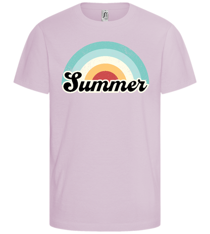 Summer Pastel Waves Design - Comfort girls' t-shirt_MEDIUM PINK_front