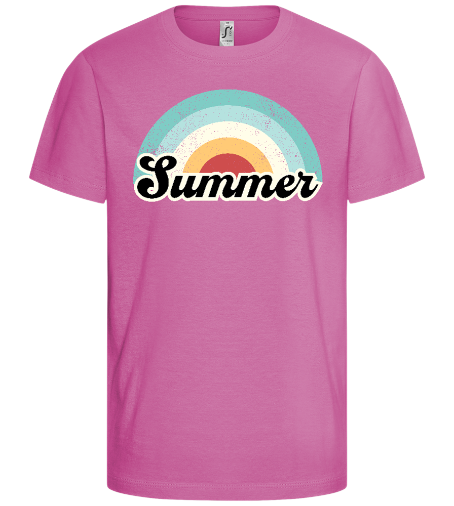 Summer Pastel Waves Design - Comfort girls' t-shirt_PINK ORCHID_front