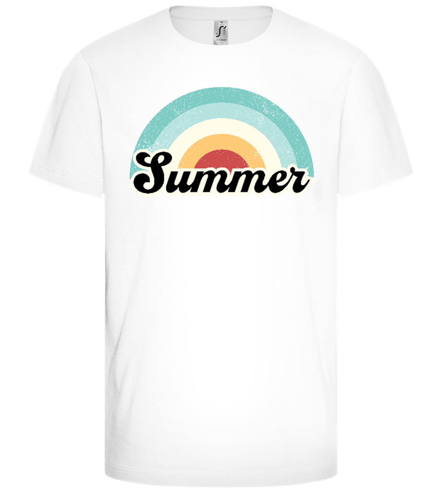 Summer Pastel Waves Design - Comfort girls' t-shirt_WHITE_front