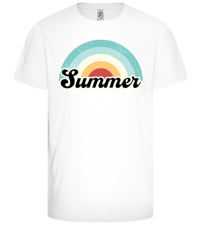 Summer Pastel Waves Design - Comfort girls' t-shirt_WHITE_front