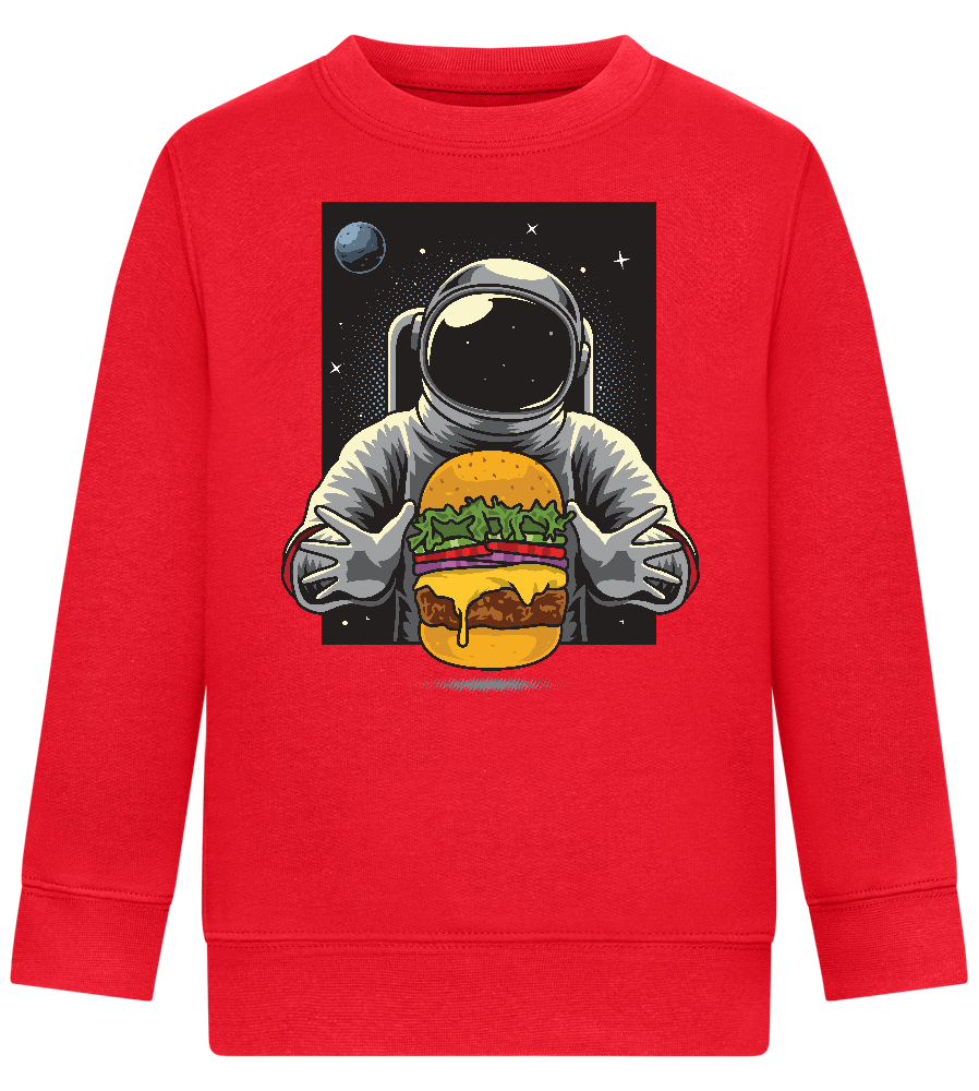 Astroburger Design - Comfort Kids Sweater_BRIGHT RED_front