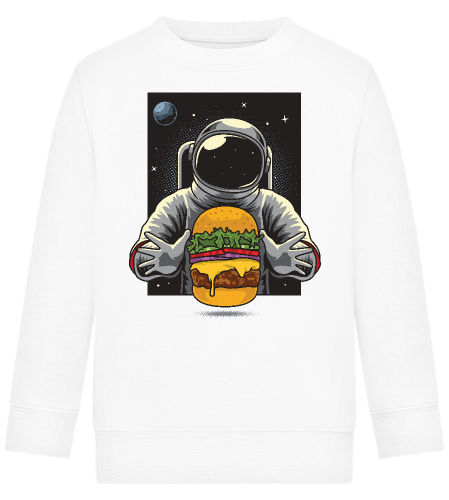 Astroburger Design - Comfort Kids Sweater_WHITE_front