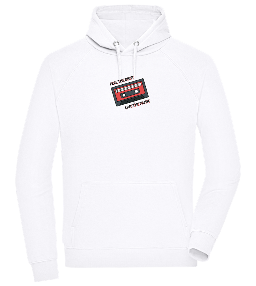 Feel the Beat Design - Comfort unisex hoodie_WHITE_front