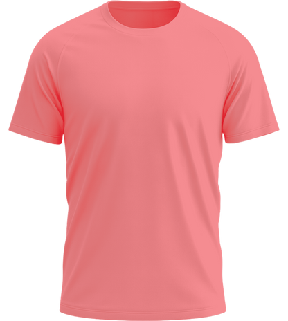 Performance men's sport t-shirt_NEON CORAL_front