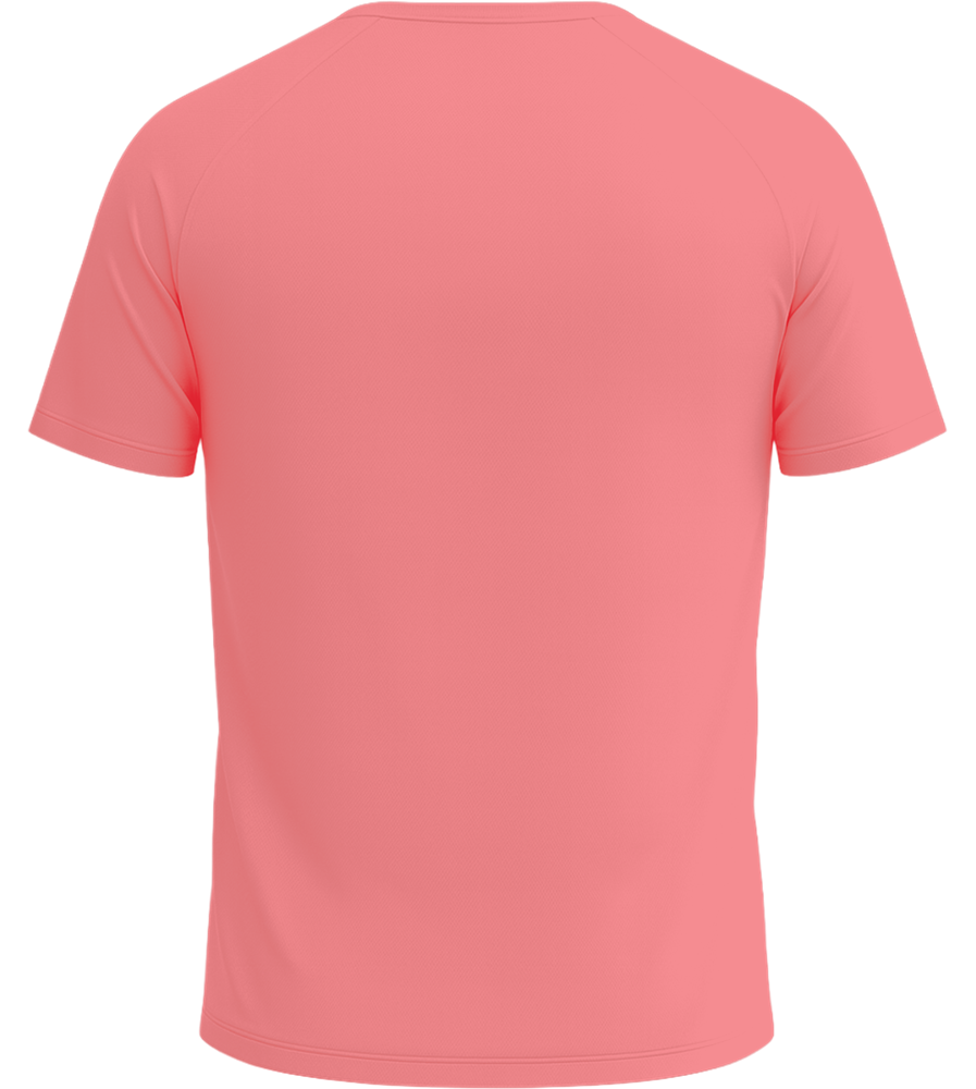 Performance men's sport t-shirt_NEON CORAL_back