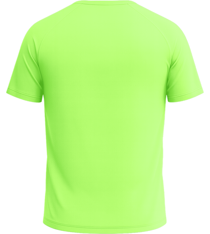 Performance men's sport t-shirt_NEON GREEN_back