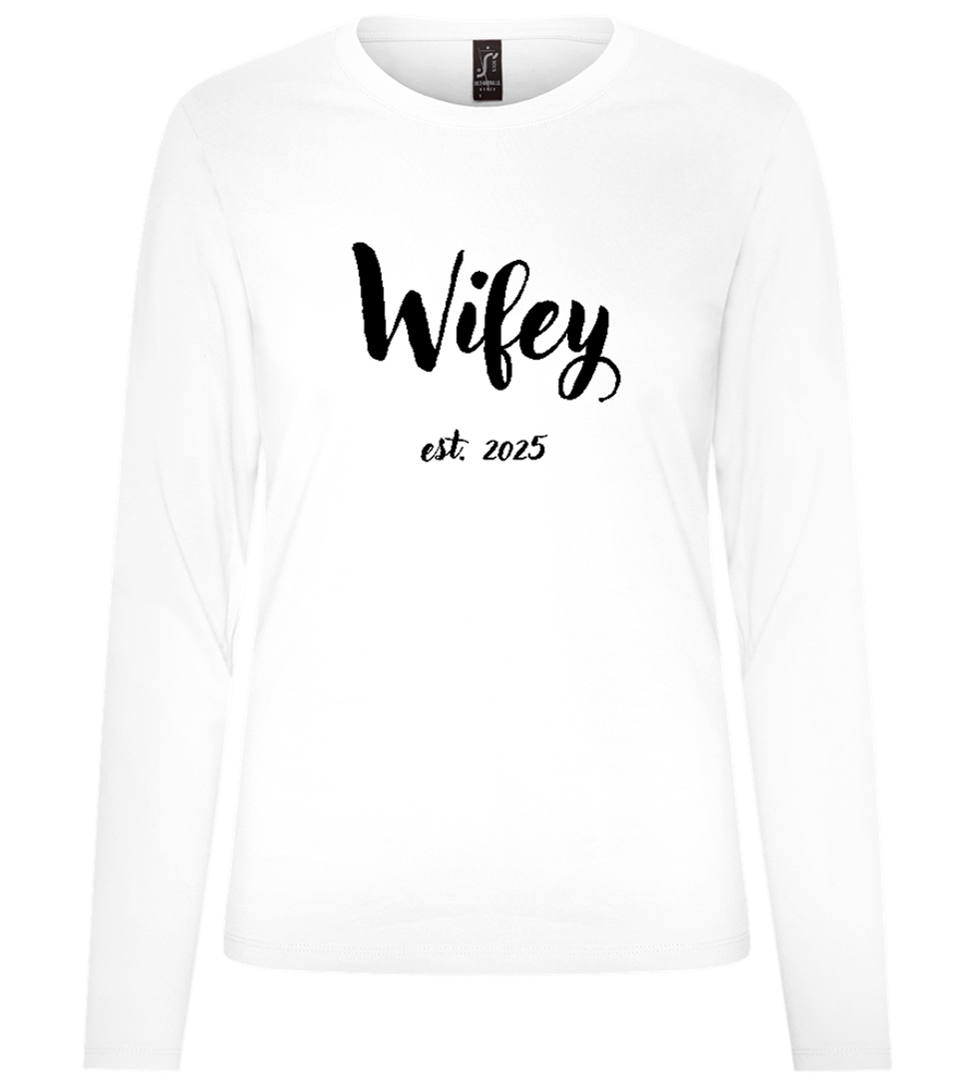 Wifey 2025 Design - Premium Women´s long sleeve t-shirt_WHITE_front