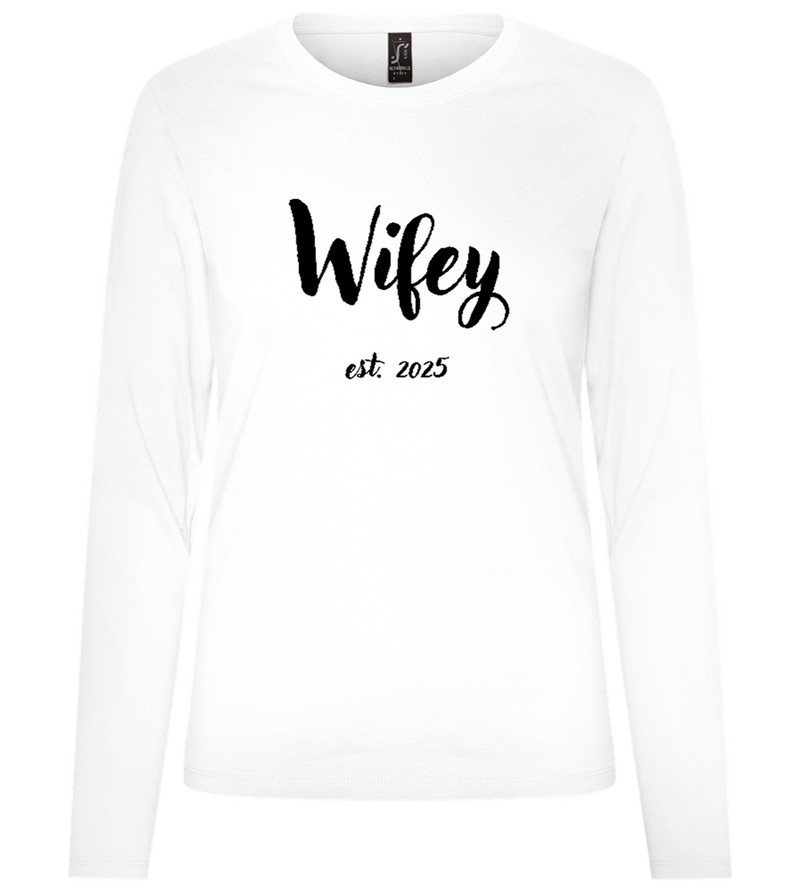 Wifey 2025 Design - Premium Women´s long sleeve t-shirt_WHITE_front