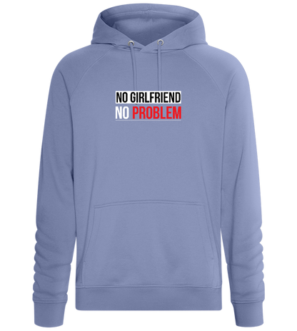 No Girlfriend No Problem Design - Comfort unisex hoodie_BLUE_front