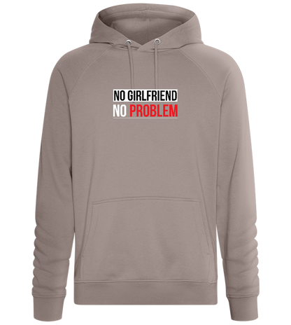 No Girlfriend No Problem Design - Comfort unisex hoodie_CHARCOAL CHIN_front