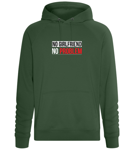 No Girlfriend No Problem Design - Comfort unisex hoodie_GREEN BOTTLE_front