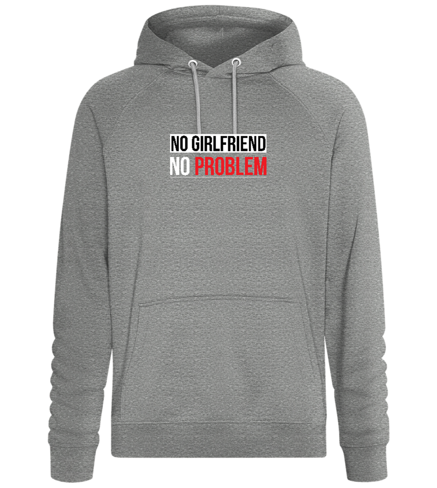 No Girlfriend No Problem Design - Comfort unisex hoodie_ORION GREY II_front