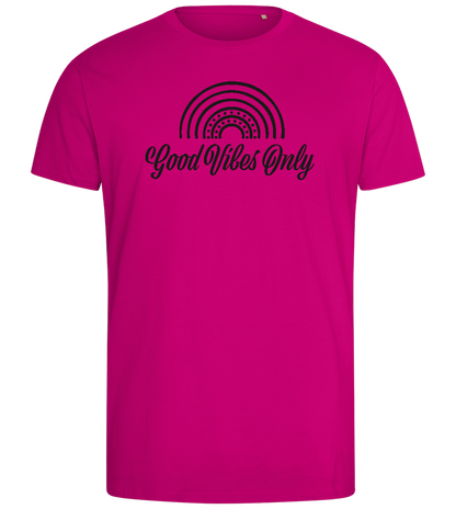 Good Vibes Only Design - Comfort men's fitted t-shirt_FUCHSIA_front