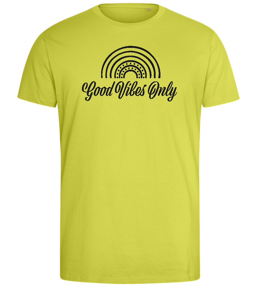 Good Vibes Only Design - Comfort men's fitted t-shirt_GREEN APPLE_front