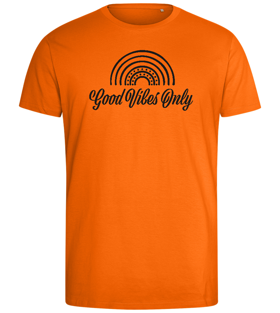 Good Vibes Only Design - Comfort men's fitted t-shirt_ORANGE_front