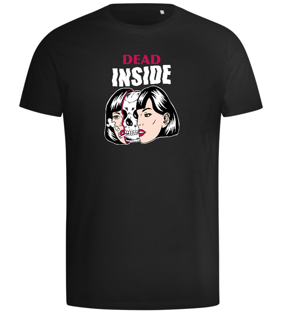 Dead Inside Skull Design - Comfort men's t-shirt_DEEP BLACK_front