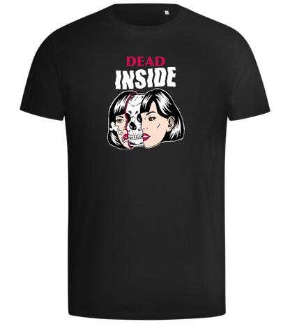 Dead Inside Skull Design - Comfort men's t-shirt_DEEP BLACK_front