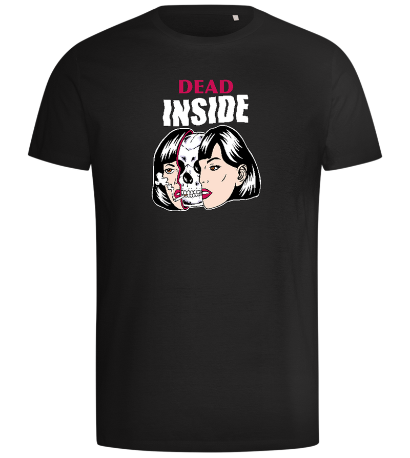 Dead Inside Skull Design - Comfort men's t-shirt_DEEP BLACK_front