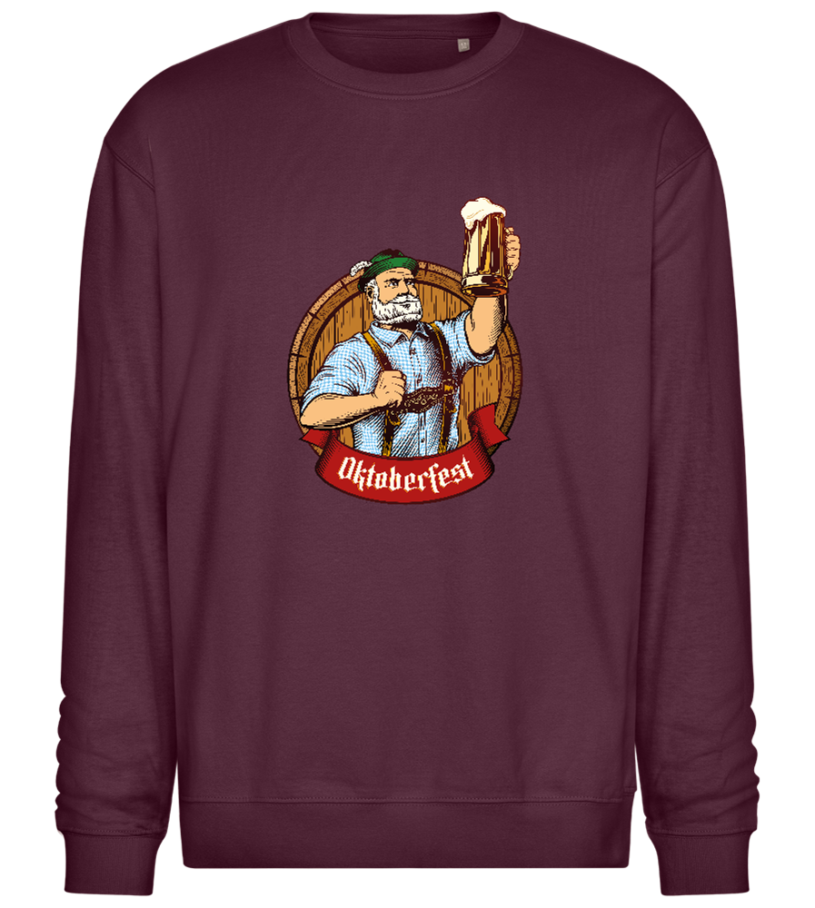 Oktoberfest Man Design - Comfort Essential Unisex Sweater_BORDEAUX_front