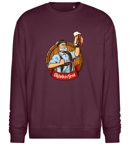 Oktoberfest Man Design - Comfort Essential Unisex Sweater_BORDEAUX_front