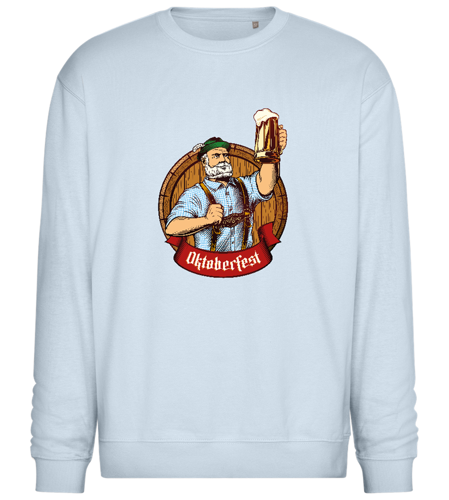 Oktoberfest Man Design - Comfort Essential Unisex Sweater_CREAMY BLUE_front