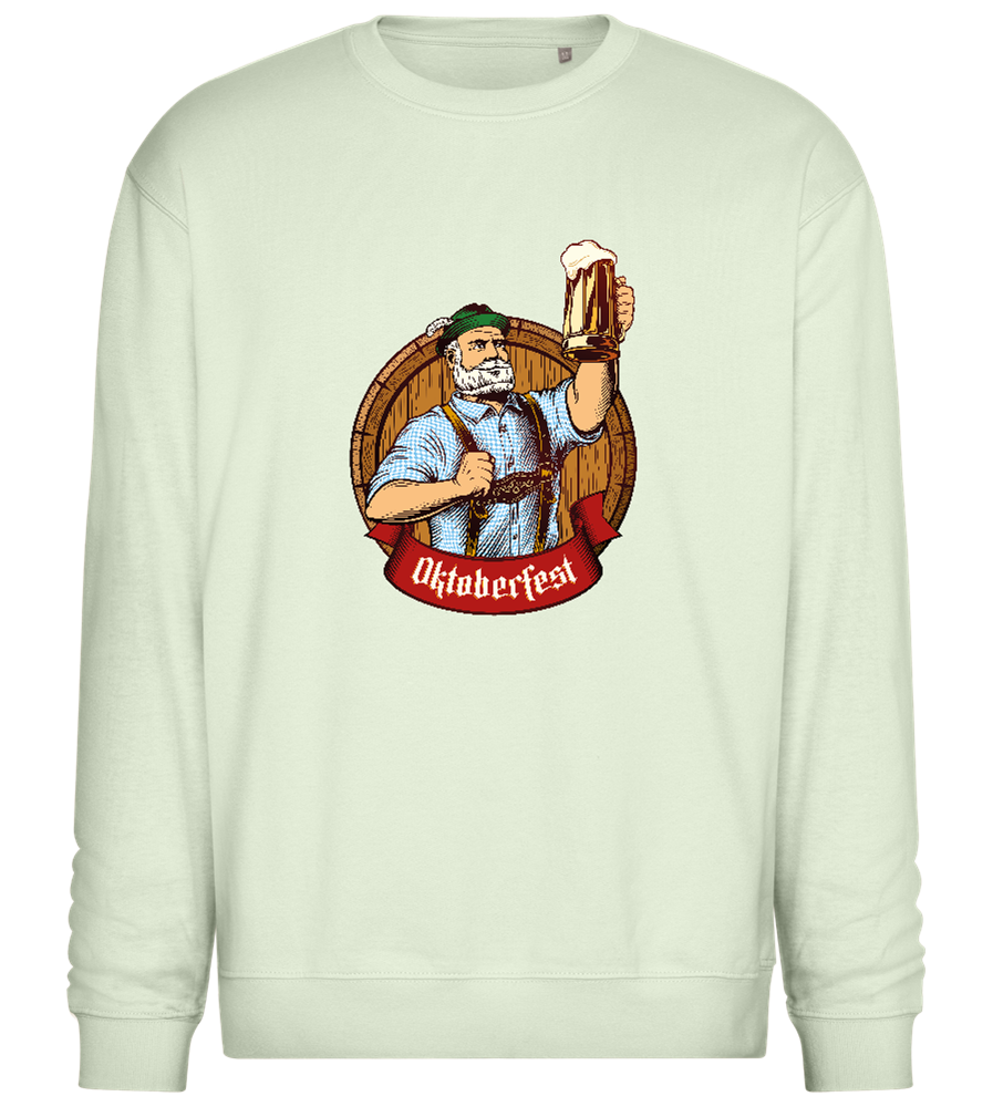 Oktoberfest Man Design - Comfort Essential Unisex Sweater_CREAMY GREEN_front