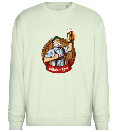 Oktoberfest Man Design - Comfort Essential Unisex Sweater_CREAMY GREEN_front