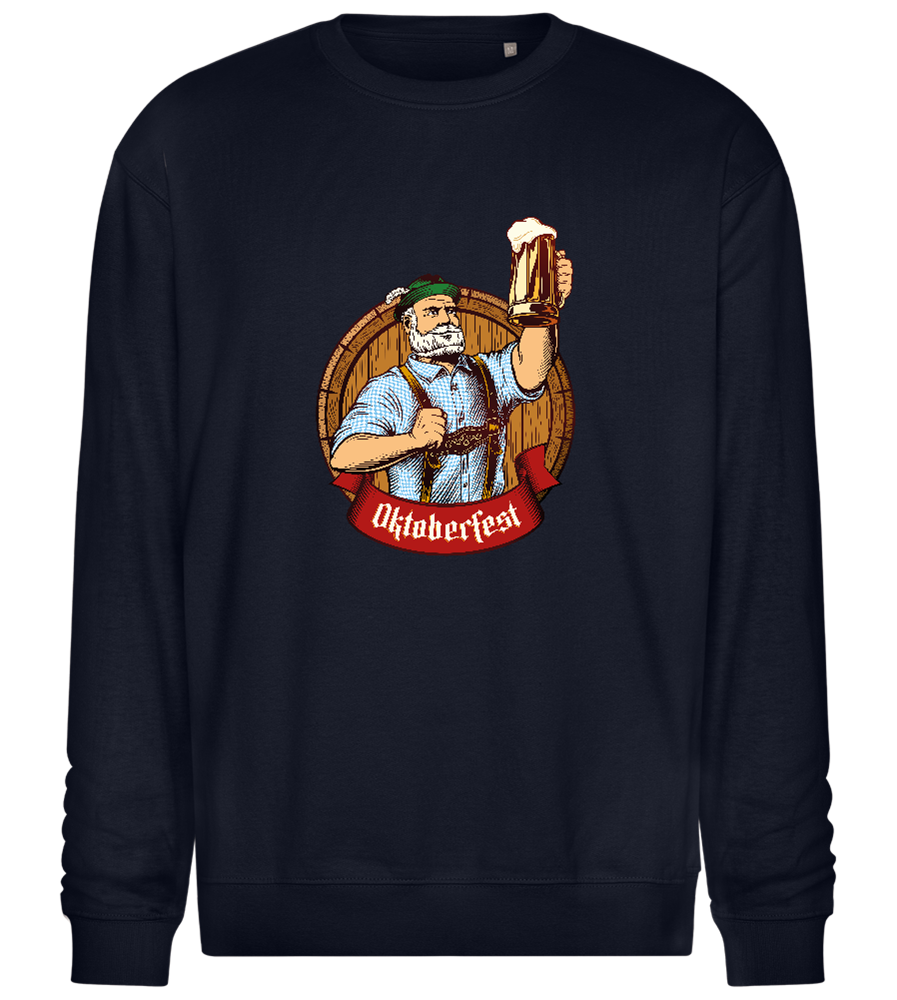 Oktoberfest Man Design - Comfort Essential Unisex Sweater_FRENCH NAVY_front