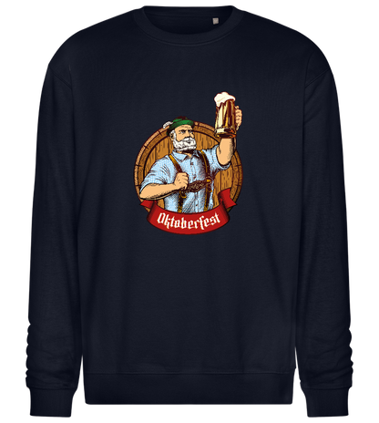 Oktoberfest Man Design - Comfort Essential Unisex Sweater_FRENCH NAVY_front